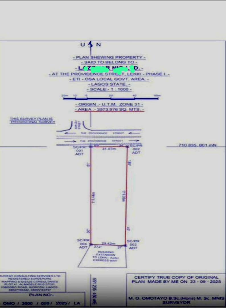 3573 sqm Land at Lekki
